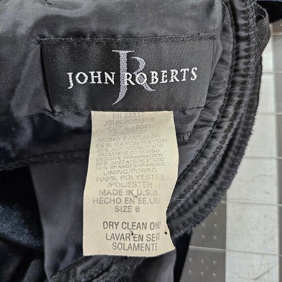 Vintage 90s John Roberts Velvet Jumper Womens Size 6 Black Mock Neck Whimsygoth - Picture 13 of 13